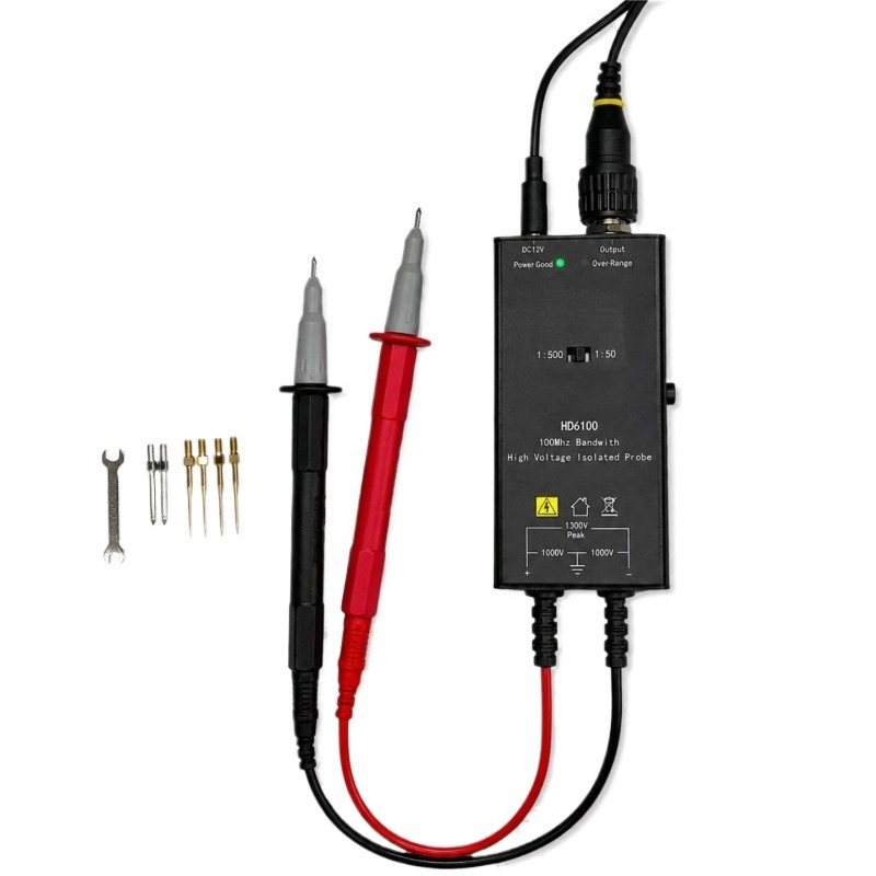 High Voltage Differential Probe 100Mhz 1300V - สำหรับโพรบวัดค่าแรงดันสูงแบบแยกส่วน ความกว้างคลื่น 100MHz อัตราส่วน 50:1 และ