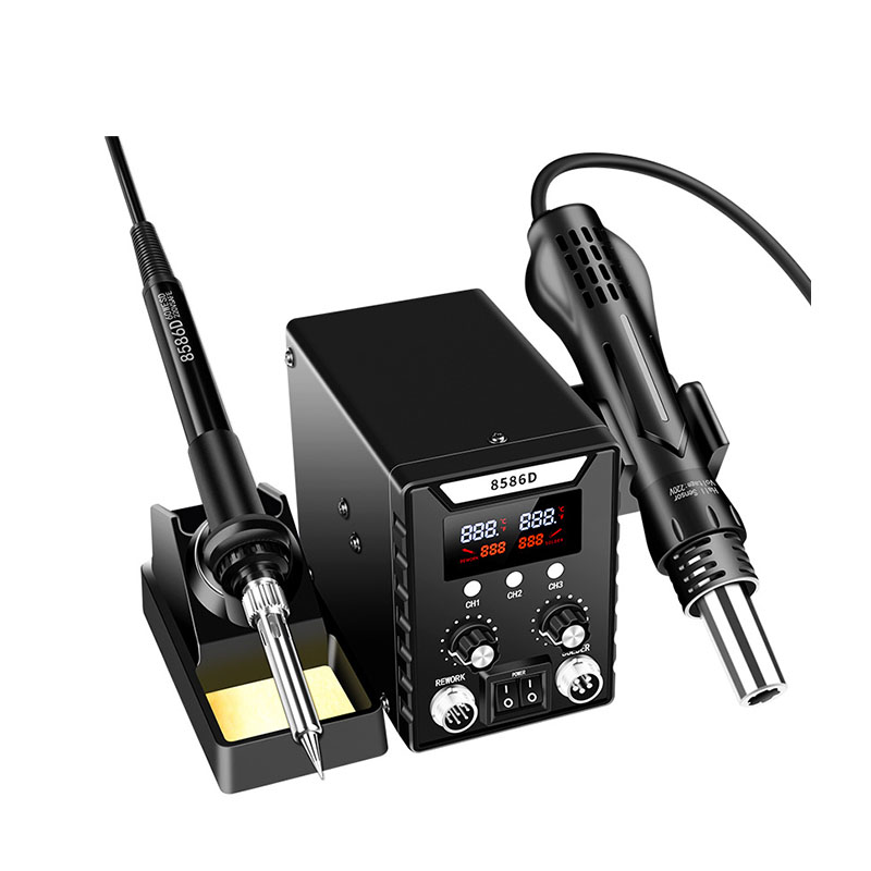 Smd Rework Station Hot Air Soldering 2 In 1 - สถานีรีเวิร์คแบบลมร้อน 2 in 1 พร้อมจอแสดงผลดิจิตอล ป้องกันไฟฟ้าสถิตย์