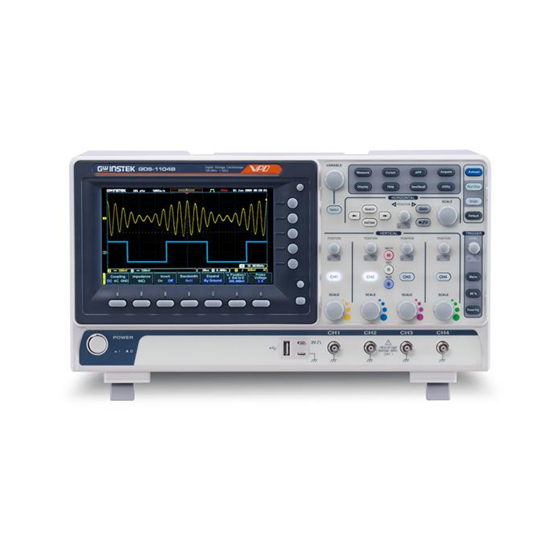 Digital Storage Oscilloscope 4 Channel 100Mhz - GDS-1104B ออสซิลโลสโคปดิจิตอลแบบพกพา 4 ช่องสัญญาณ 100MHz พร้อมอัตราการสุ่มตัวอย่าง